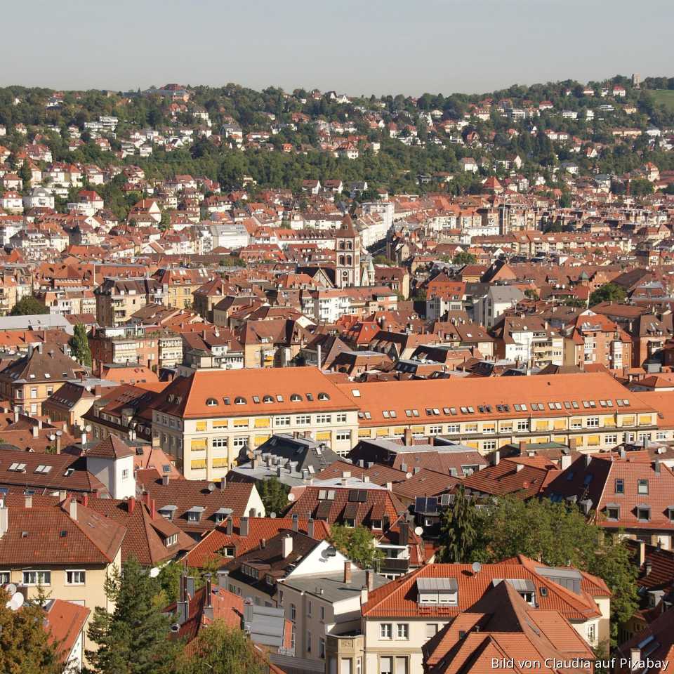 Blick über die Dächer von Stuttgart